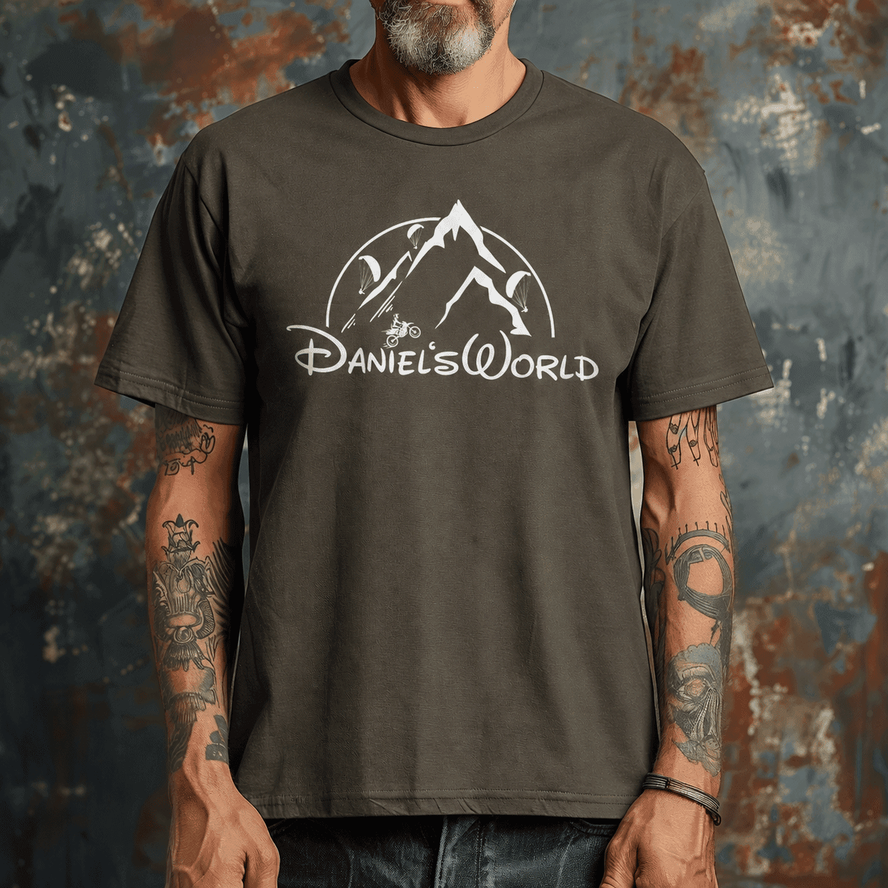 Daniel's world in white Unisex Jersey Short Sleeve Tee, image 1