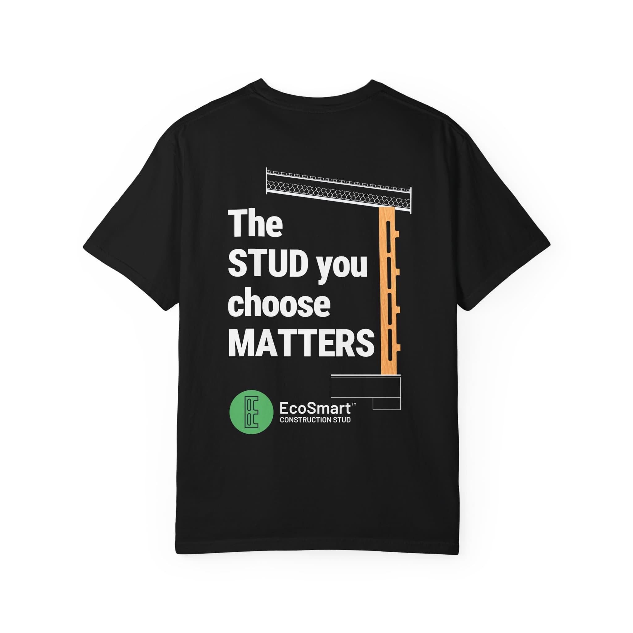 The STUD you choose matters! EcoSmart Stud design for dark colored shirts.